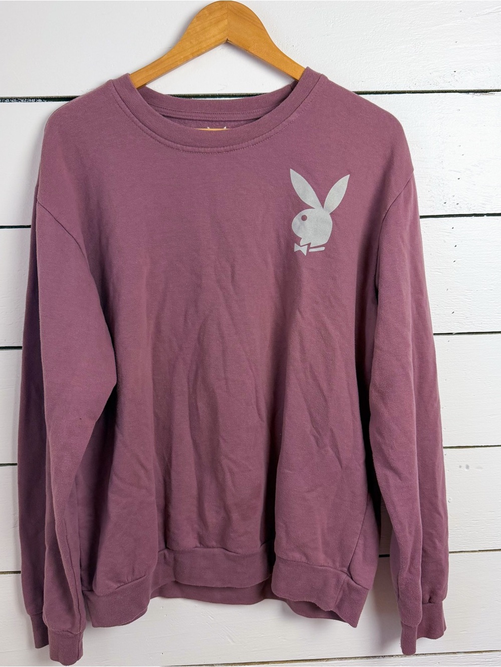 Playboy Men's Mauve Crewneck Sweatshirt